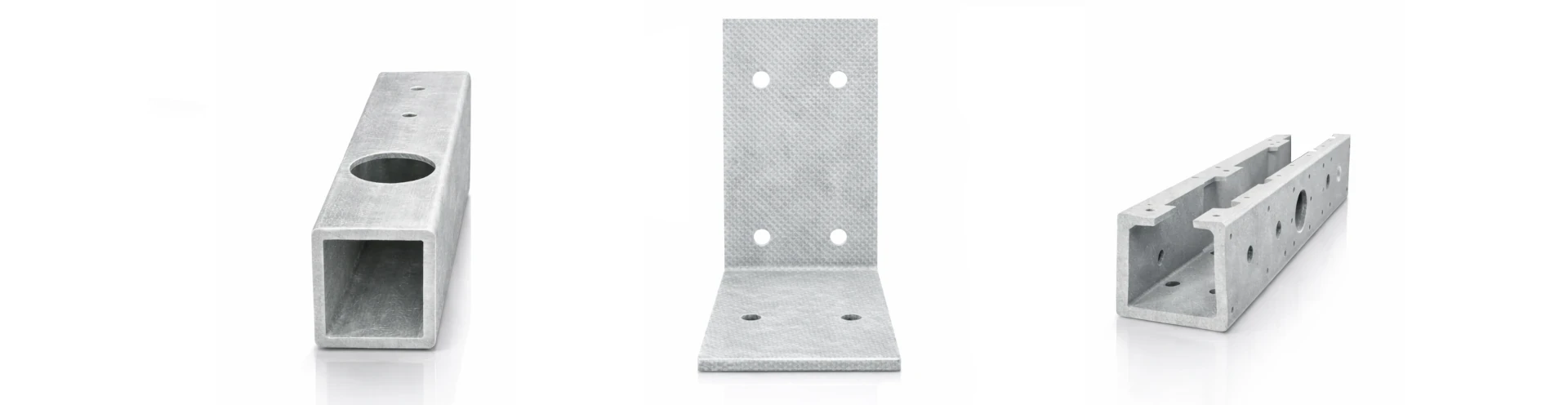 Bearbeitete GFK Profile 