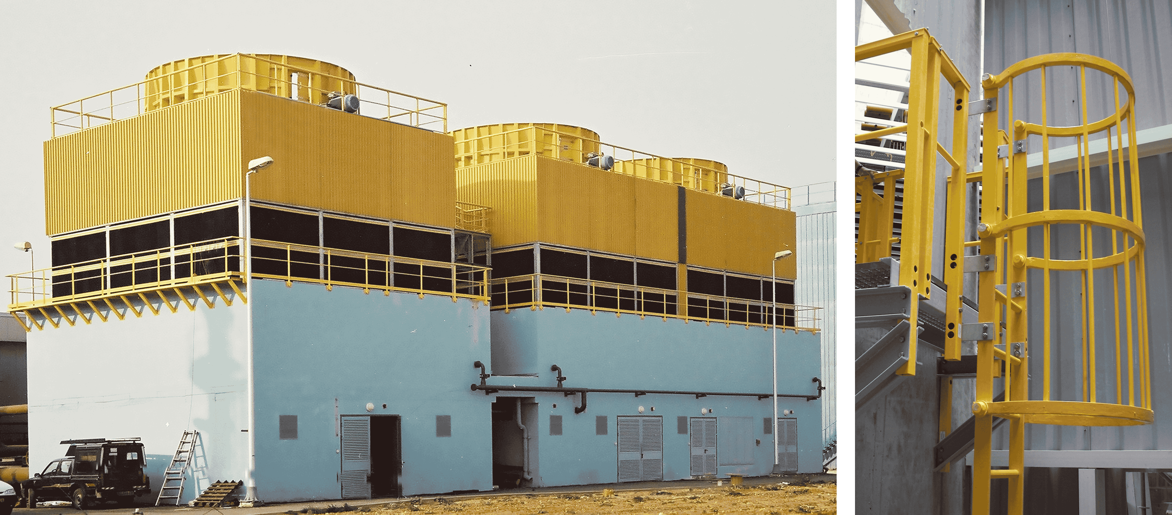 Kühlturm in Israel. Fertiger Kühlturm und Innenkonstruktionen