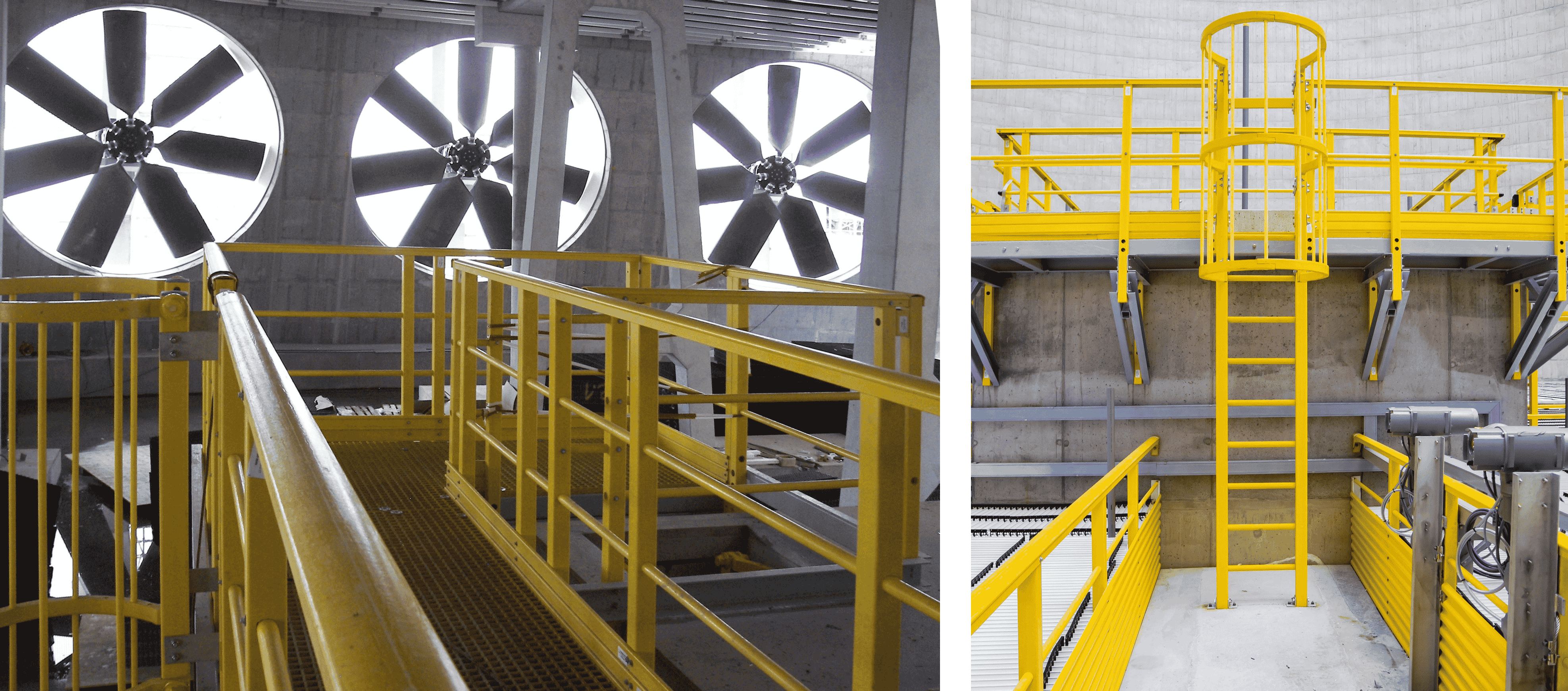 Naturzugkühlturm in Karlsruhe, Deutschland, Treppen, Leitern, Geländer, Podeste (27 t)