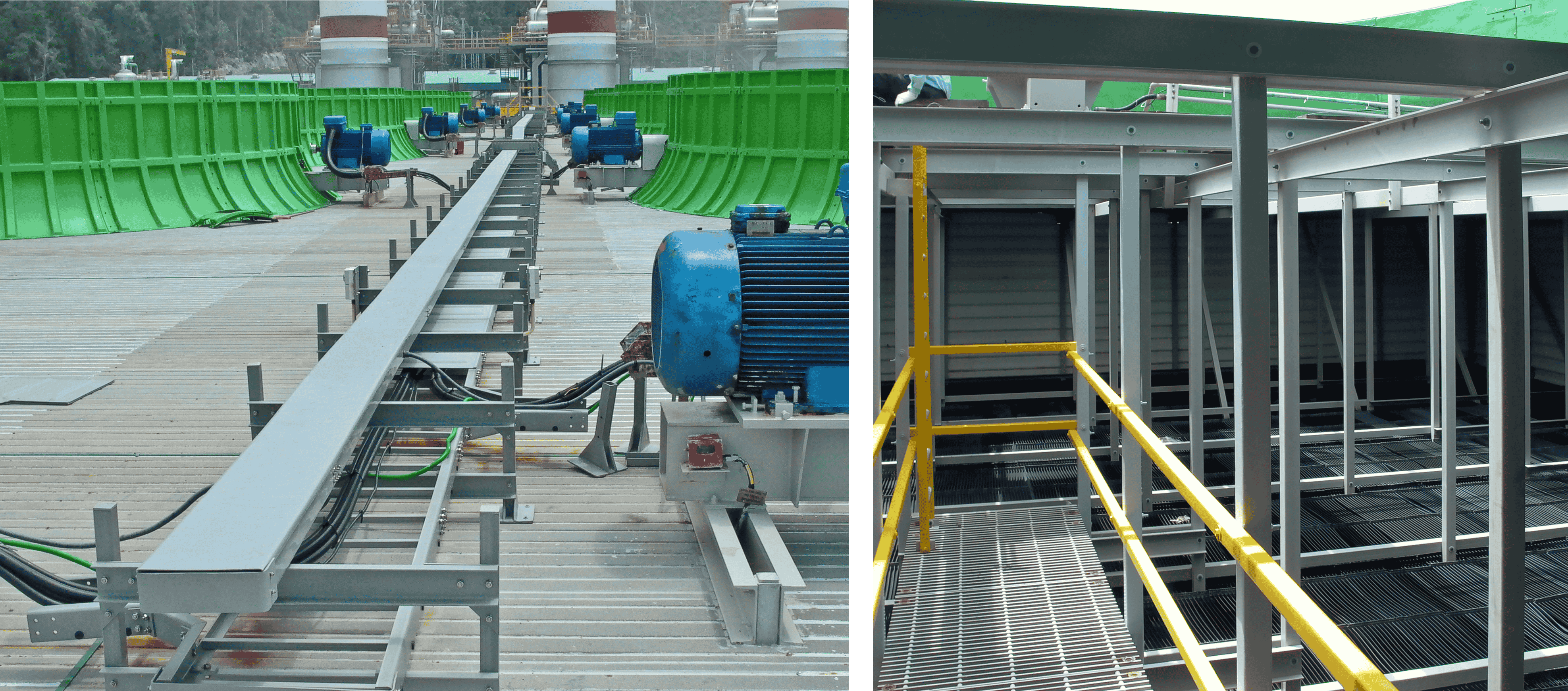 Lumut, Malaysia, Kabelleitern und Kabelkanäle, Geländer, Konstruktion